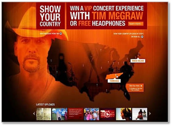 JBL plus Tim McGraw SHOW YOUR COUNTRY UGC Contest