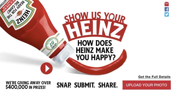 Kraft Heinz SHOW US YOUR HEINZ UGC plus Instant-Win Contest